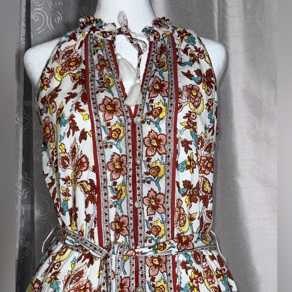 Anthropologie Cleobella Evangeline 100% Organic Cotton Ankle Dress in Enya Small - Picture 7 of 16